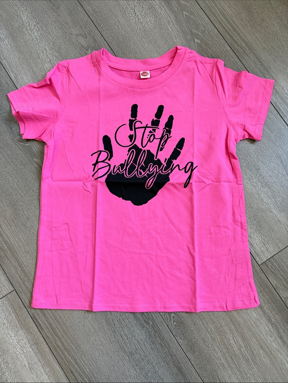 Pink Kids' "Stop Bullying" Graphic Tee
